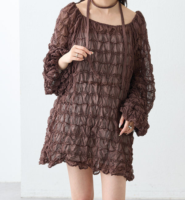  「ウェーブシアーブラウス」|シャツ・ブラウス|