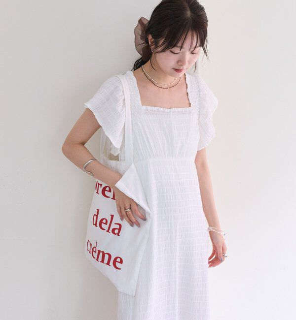  「シャーリングスクエアワンピース」|ワンピース|