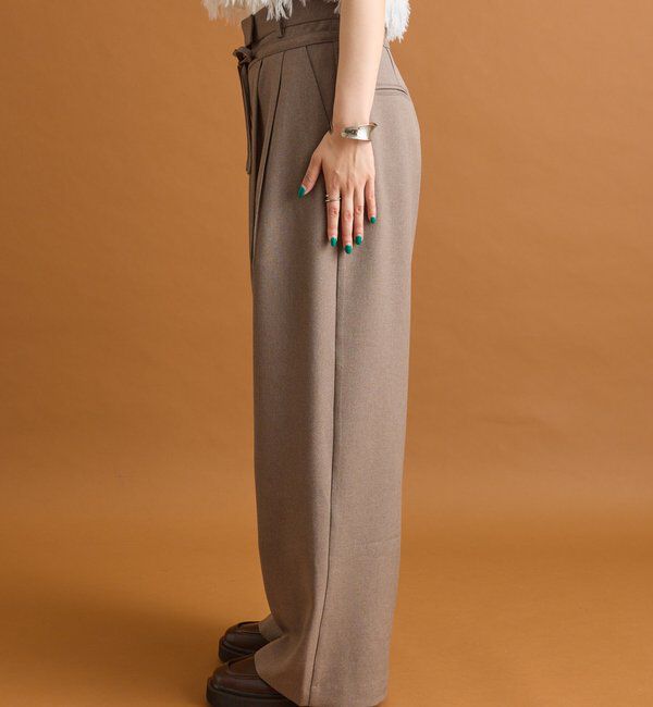  「ドロストダブルベルトパンツ」|チノ|