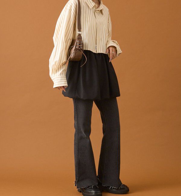  「スリットフレアデニム」|デニム|