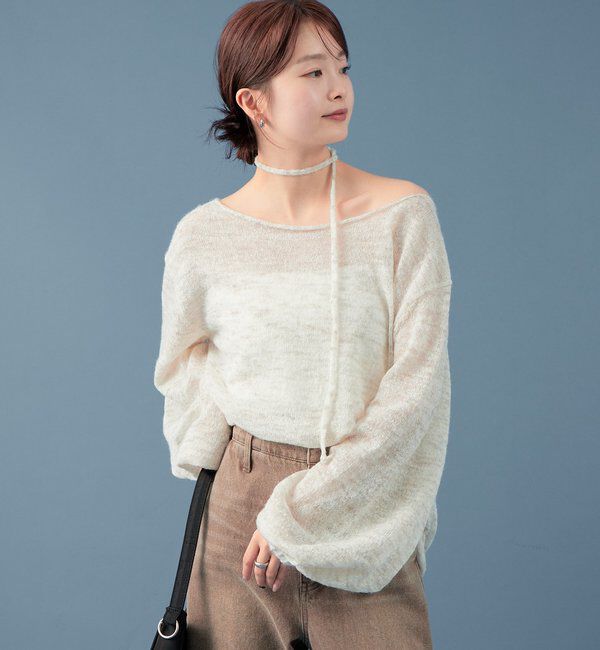  「MIXシアーボートニット」|ニット・セーター|
