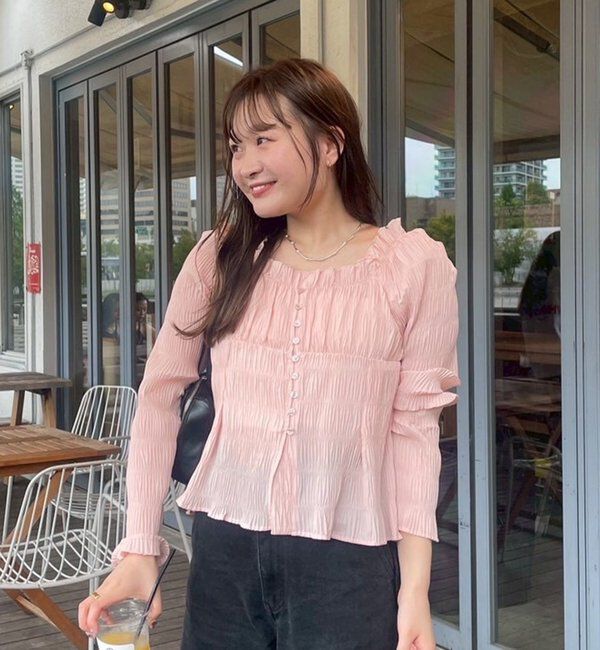  「【@__misa__03企画】シャーリングブラウス」|シャツ・ブラウス|
