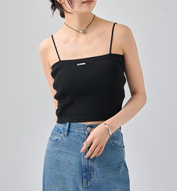  「パット付き ショートニットキャミソール」|キャミソール|