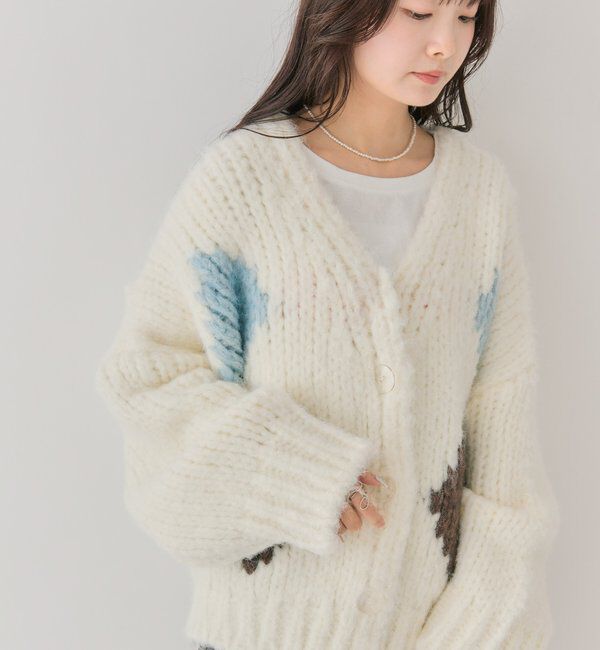  「ダイヤニットカーディガン」|カーディガン|