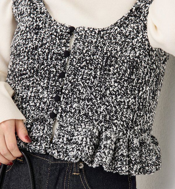  「メランジニットフリルビスチェ」|ニット・セーター|