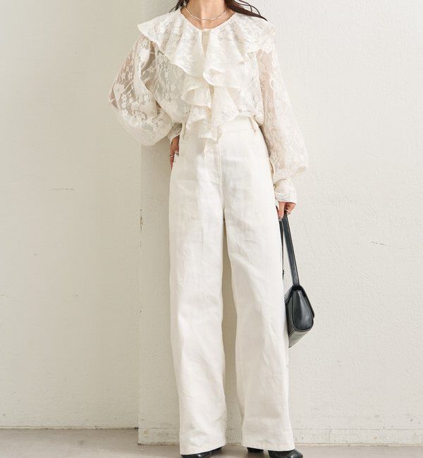  「ラッフルカラーブラウス」|シャツ・ブラウス|