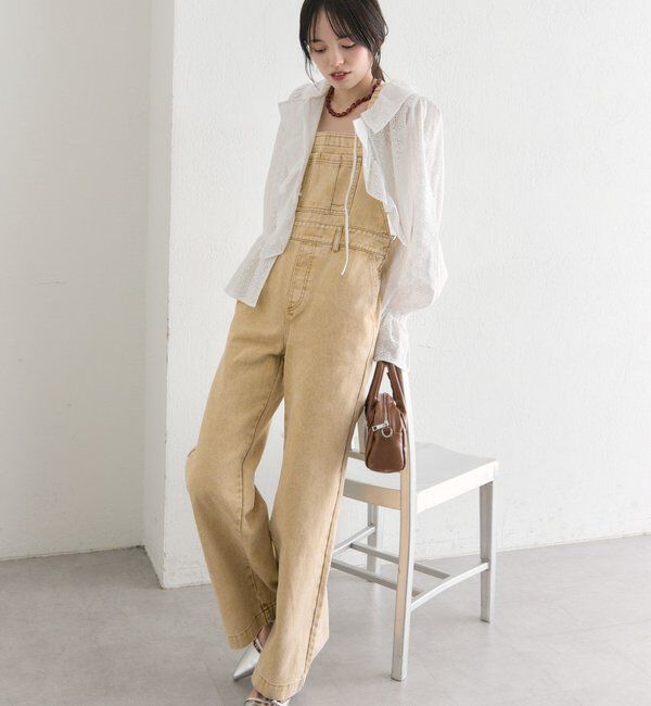  「フレアサロペット」|オールインワン|イエロー