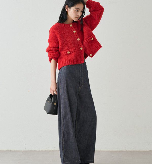  「ハイウエストデニムパンツ」|デニム|