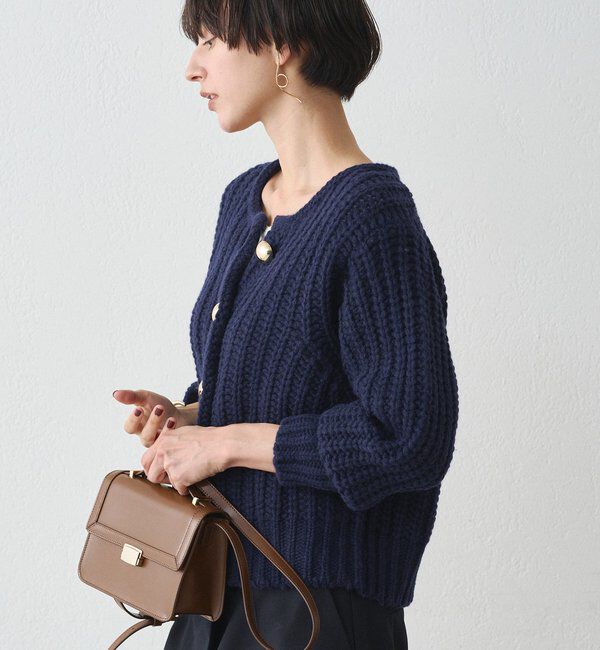  「ゴールドボタンニットカーデ」|ニット・セーター|