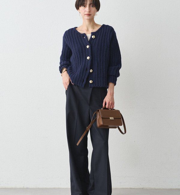  「ゴールドボタンニットカーデ」|ニット・セーター|