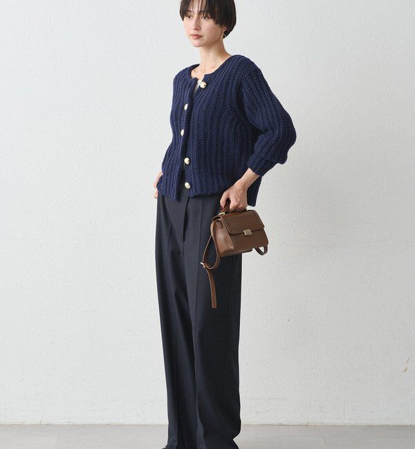 「ゴールドボタンニットカーデ」|ニット・セーター|