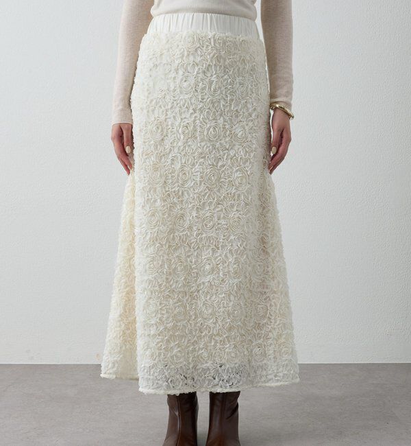  「フラワーコードフレアスカート」|スカート|