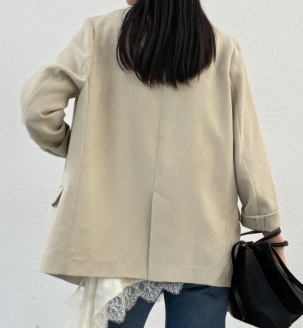  「麻調合繊ジャケット」|テーラードジャケット|