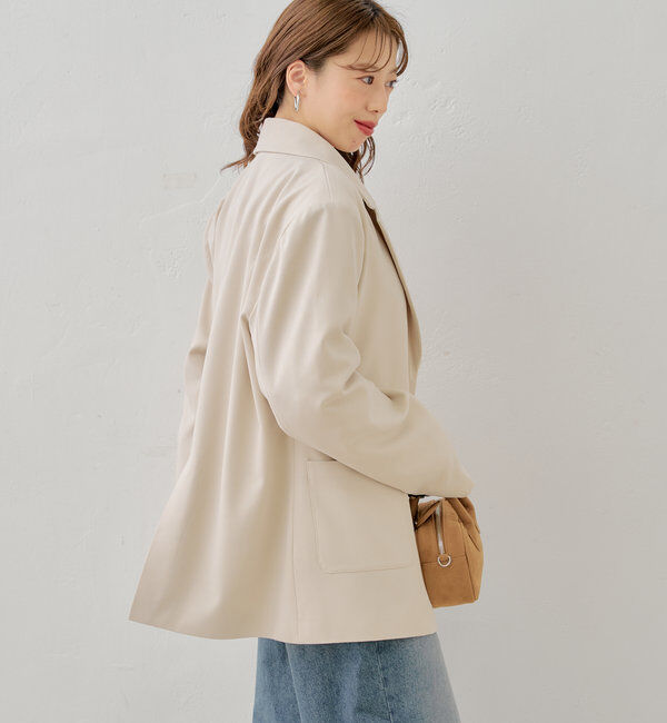  「ロゴブローチ付きオーバーシングルジャケット」|テーラードジャケット|
