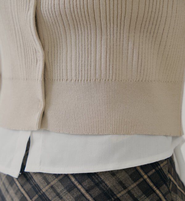  「シャツレイヤード2way カーディガン」|カーディガン|