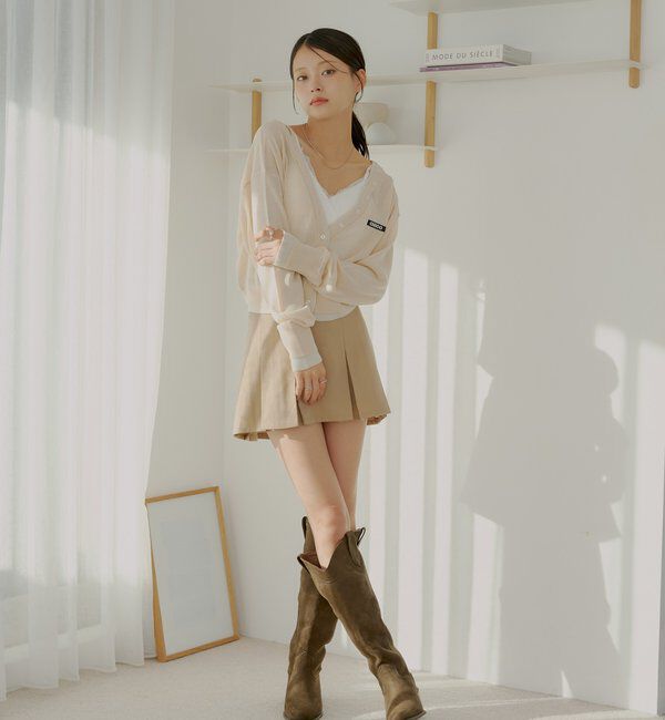  「バイカラーラメシアーカーディガン」|カーディガン|