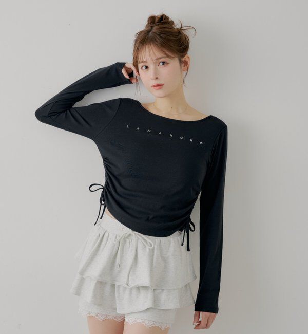  「ラインストーンロゴロンT」|Tシャツ・カットソー|