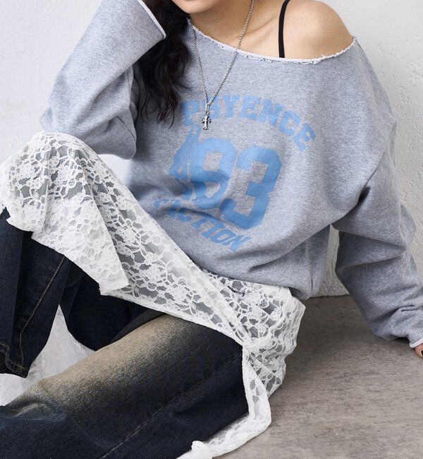  「エリオットナンバリングワンショルダースウェット」|Tシャツ・カットソー|グレー