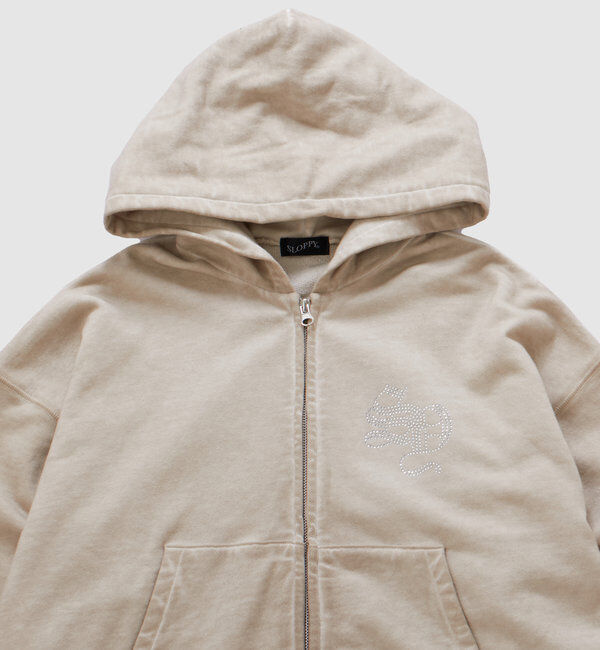  「【SLOPPY】 ラインストーンジップパーカー」|パーカー|