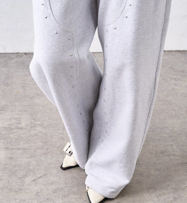  「スタッズ裏毛デザインパンツ / 【新色グレー追加】」|チノ|