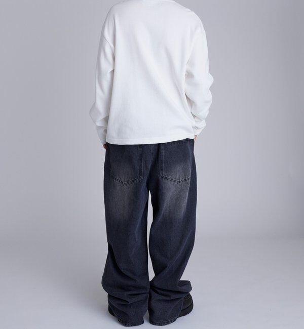  「【Sourcream】ワッフルヘンリーネックトップス」|Tシャツ・カットソー|