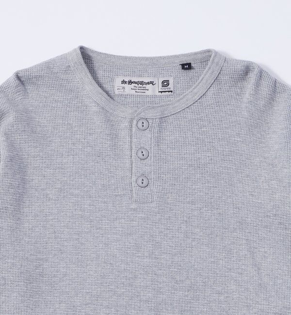  「【Sourcream】ワッフルヘンリーネックトップス」|Tシャツ・カットソー|