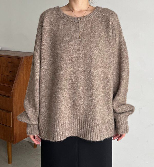  「【前後2WAY】もちふわ2WAYスキッパーニット」|ニット・セーター|