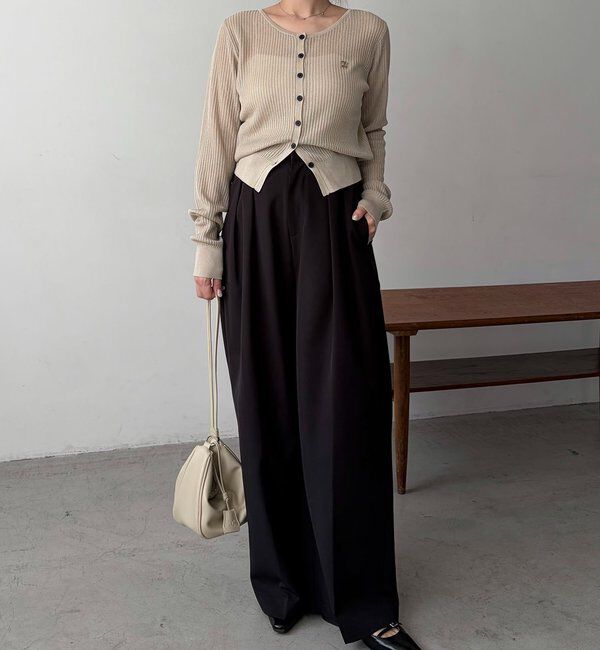  「シアーリブカーディガン」|カーディガン|