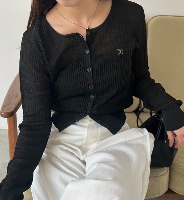  「シアーリブカーディガン」|カーディガン|