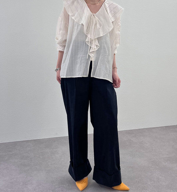  「フリルカラーブラウス」|シャツ・ブラウス|