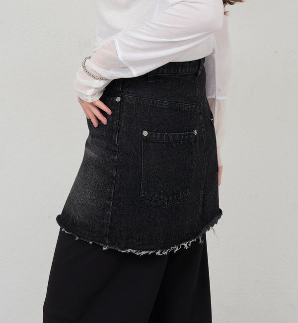  「レイヤードデニムスカート」|スカート|