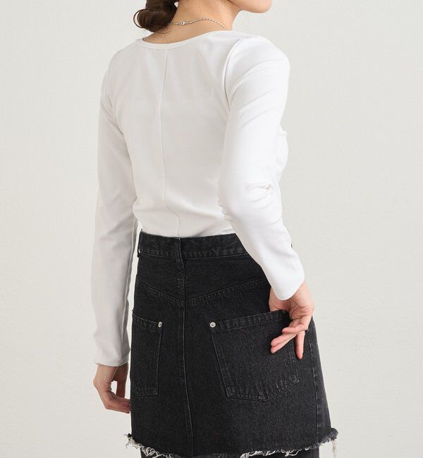  「フロントホックロンtee」|Tシャツ・カットソー|