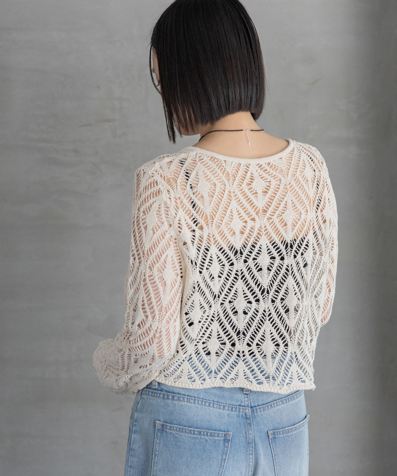 A part by 「リネンコンスカシアミカーディガン」|カーディガン|