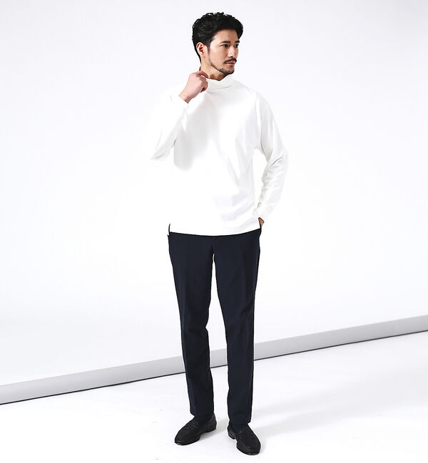 ABAHOUSE「【フロントスリット】タートルネック 長袖Tシャツ」|Tシャツ・カットソー|