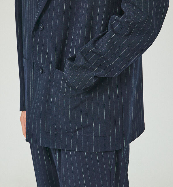 ABAHOUSE「【セットアップ対応】ストライプ ジャケット / セミオーバーサイズ」|テーラードジャケット|