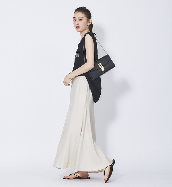 Rouge vif「レーヨンリネンフレアスカート」|スカート|