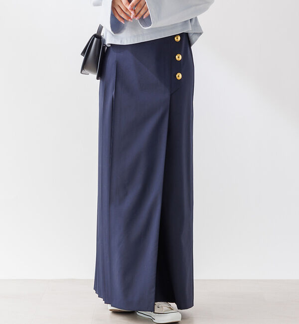 Rouge vif「【セットアップ対応】ラッププリーツボタンスカート」|スカート|