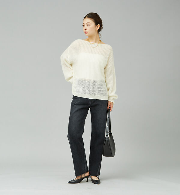 Rouge vif「ラメモヘアシアーパフプルオーバー」|ニット・セーター|