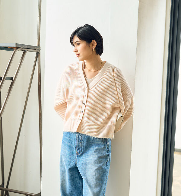 Rouge vif「【２点セット】ウール混フェザーラインアンサブルニット」|ニット・セーター|