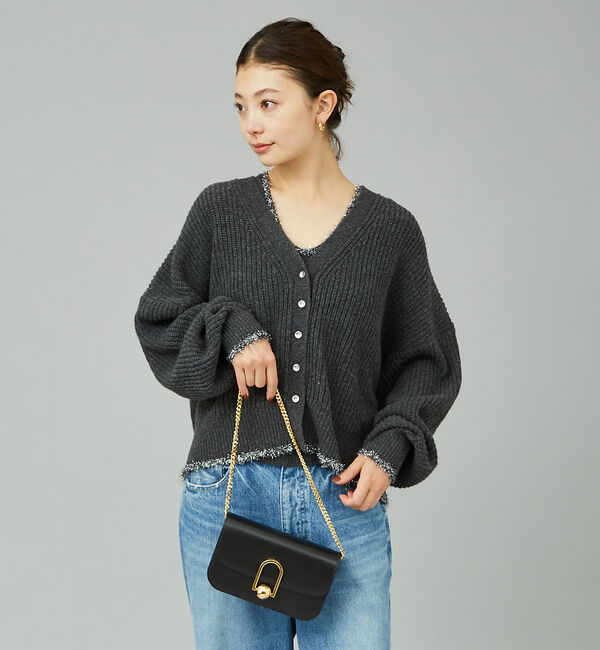 Rouge vif「【２点セット】ウール混フェザーラインアンサブルニット」|ニット・セーター|