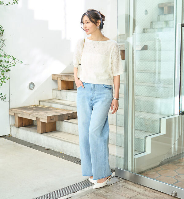 Rouge vif「シアーフリンジニット フレンチプルオーバー」|ニット・セーター|