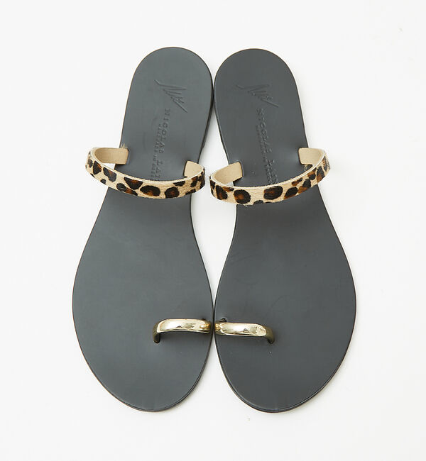 Rouge vif「【LAOCOONTE／ラオコンテ】フラットトングサンダル Elea Suede」|サンダル|