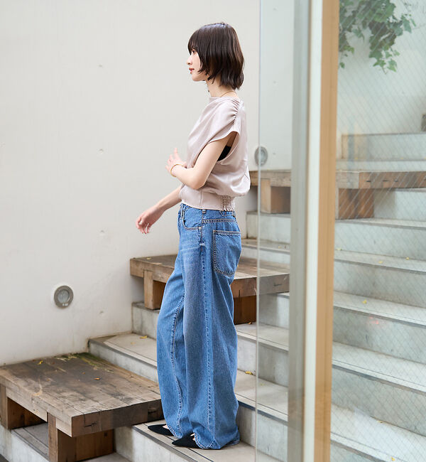 Rouge vif「【一部店舗限定】アシメドレープブラウス」|シャツ・ブラウス|