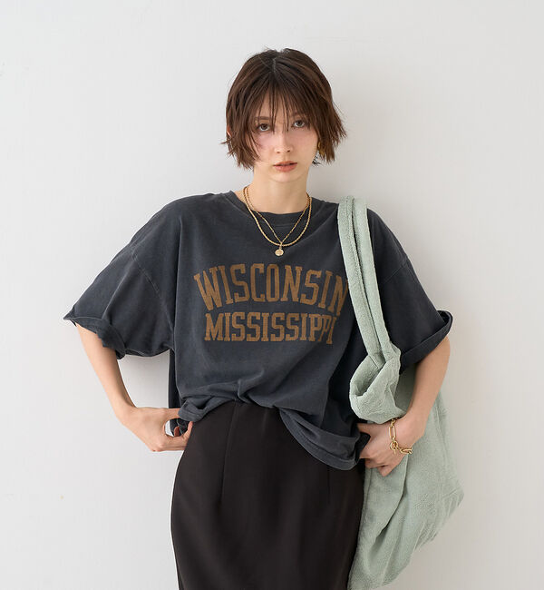 Rouge vif「【REMI RELIEF レミレリーフ】別注TEE WISCONSI ロゴTシャ」|Tシャツ・カットソー|