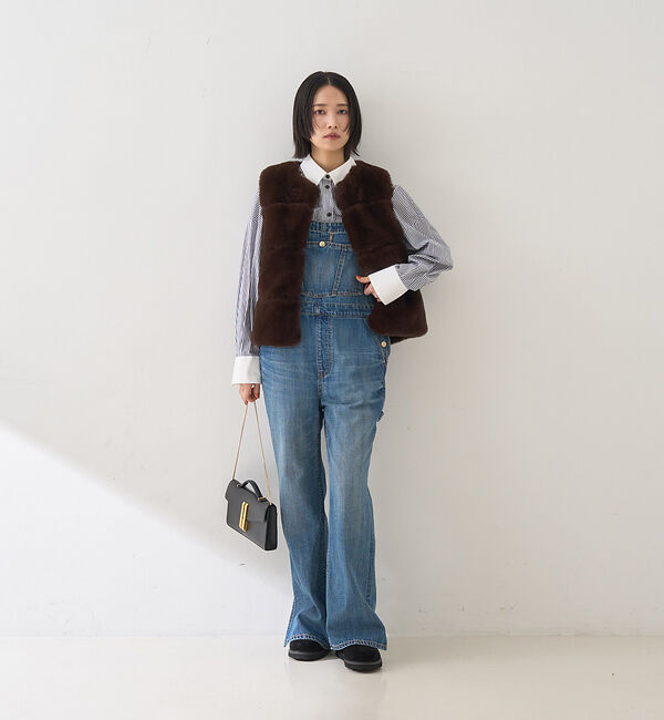 Rouge vif「コットンストライプクレリックシャツ」|シャツ・ブラウス|