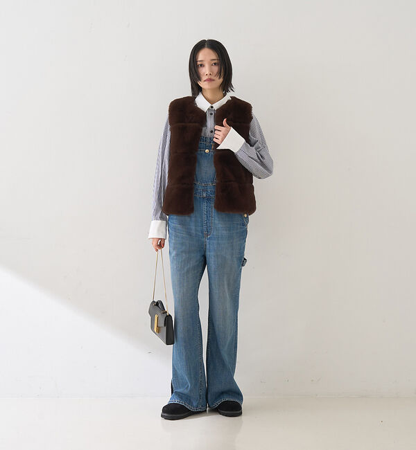 Rouge vif「コットンストライプクレリックシャツ」|シャツ・ブラウス|