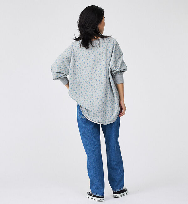 Rouge vif「【JEMORGAN / ジェーイーモーガン】ガーゼ裏毛 花柄クルースウェット/J」|スウェット・ジャージ|