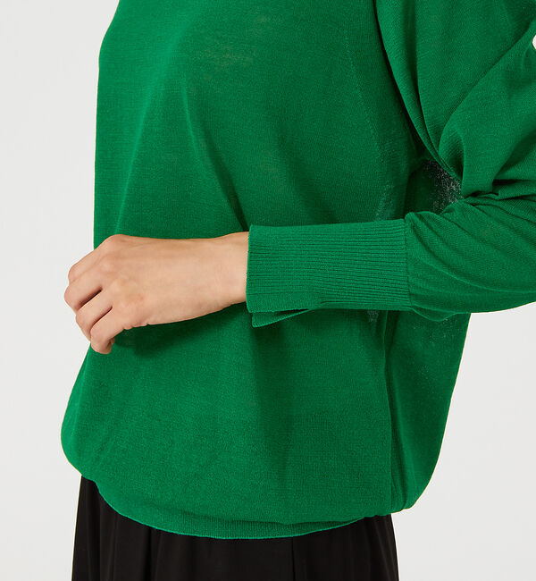 qualite「【アンサンブル対応】シアーウール2WAYニットプルオーバー」|ニット・セーター|