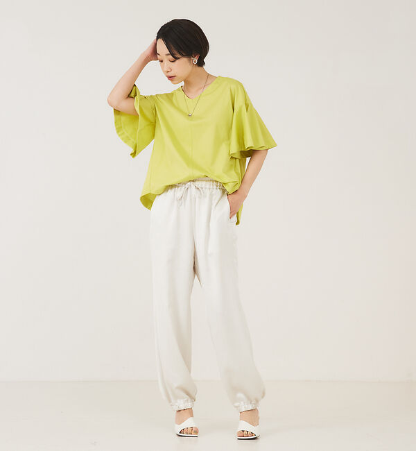 qualite「フレアスリーブカットソー」|Tシャツ・カットソー|