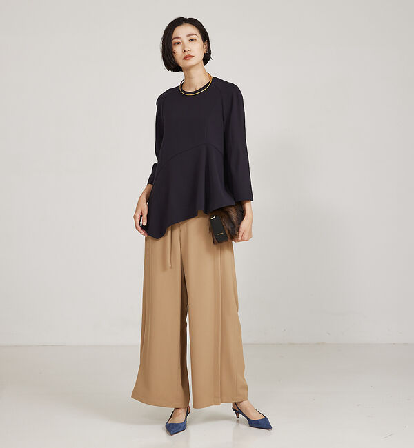 qualite「【セットアップ対応】アシメペプラムプルオーバー」|Tシャツ・カットソー|